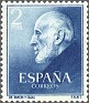 Spain 1952 Characters 2 Ptas Blue Edifil 1119. Spain 1952 Edifil 1119 Ramon Cajal. Uploaded by susofe